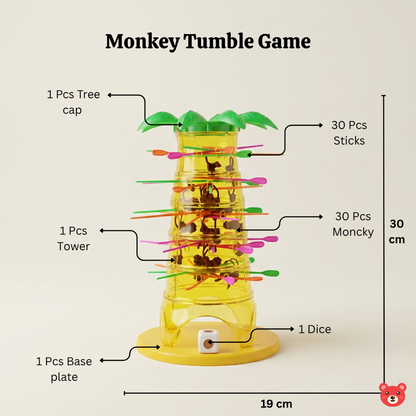 Monkey Tumble Tower Board Game – Interactive Family Strategy Game
