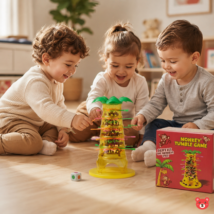 Monkey Tumble Tower Board Game – Interactive Family Strategy Game