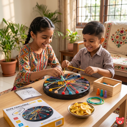 Rope Challenge Brain Teaser Board Game – Interactive Stem Geometry Puzzle